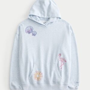 Hollister Embroidered Beachy Hoodie